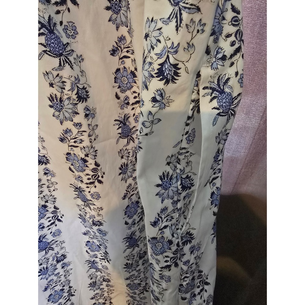 Vineyard Vines Bella Floral Poplin Ruffle Maxi Dress NWT White Blue XL - Picture 9 of 12